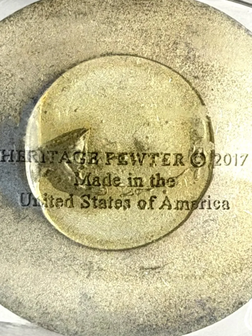 Department of State Pewter Glass Paperweight 2017 Heritage Pewter US Emblem Desk
